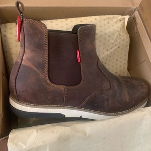 Mens Levis Chelsea Logger Boots Size 3 